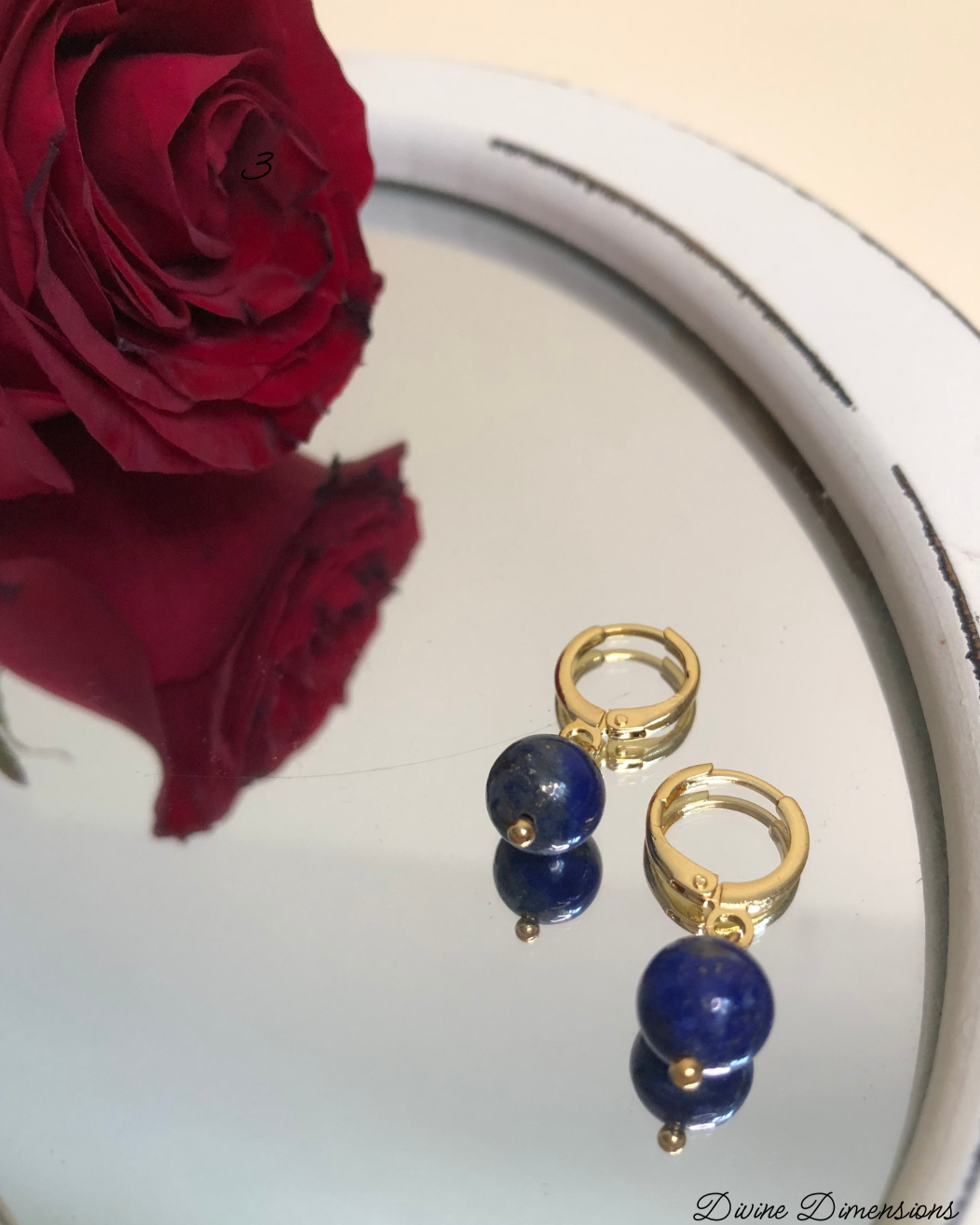 Lapiz lazuli hoop earrings