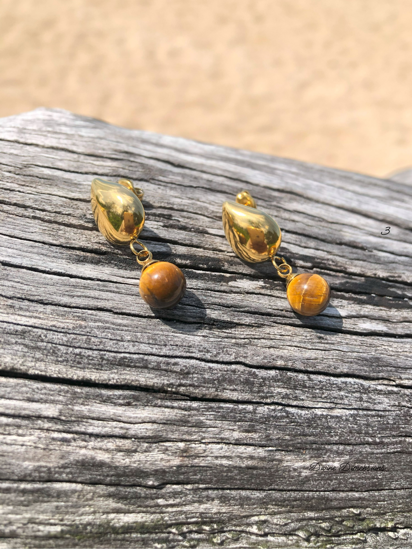 Tigers Eye Ground and Glow Earrings