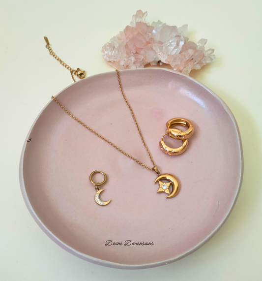 Morning star huggies earrings