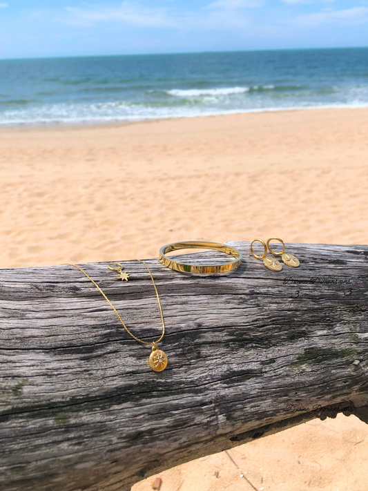 Octagonal Star Dangle Earrings