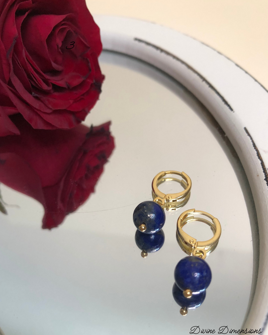 Lapiz lazuli hoop earrings