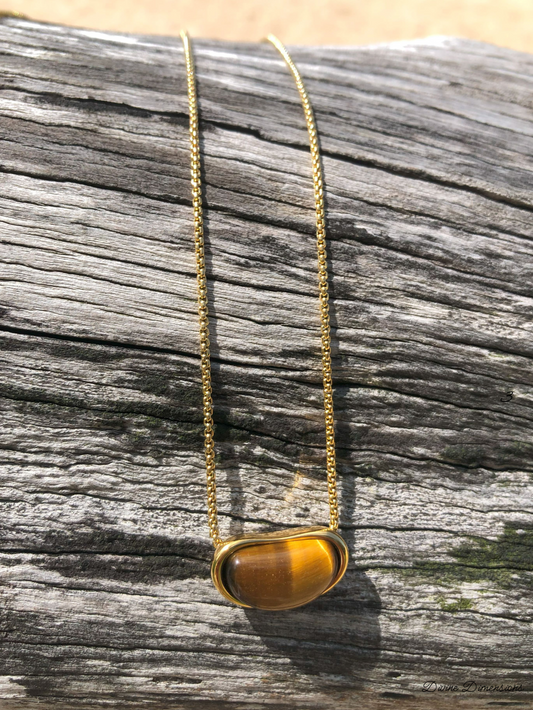 Tiger's Eye dream anchor necklace